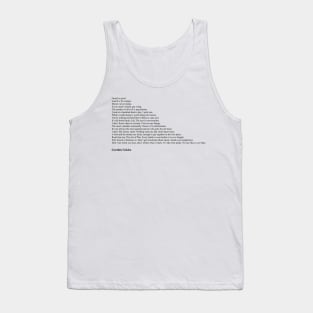 Gordon Gekko Quotes Tank Top